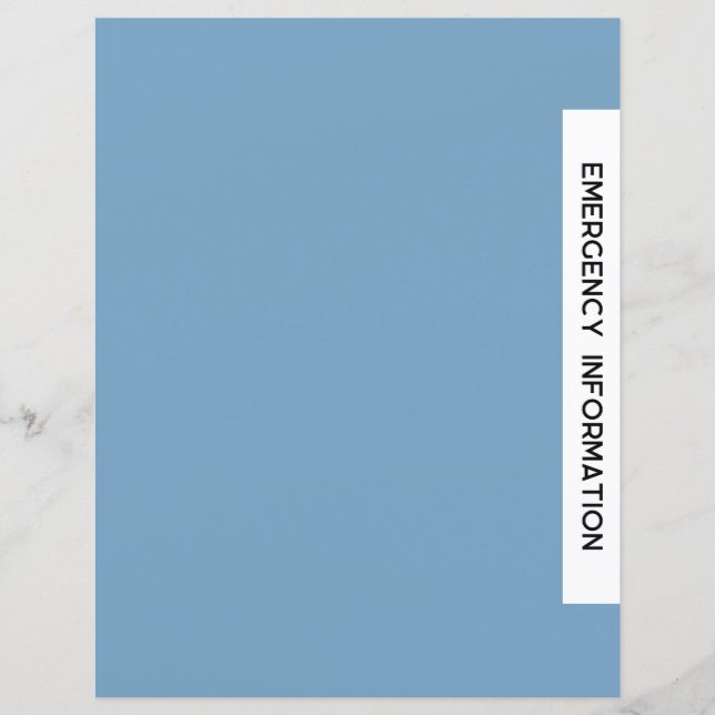 Vacation Rental Welcome Binder - Subject Divider (Front)