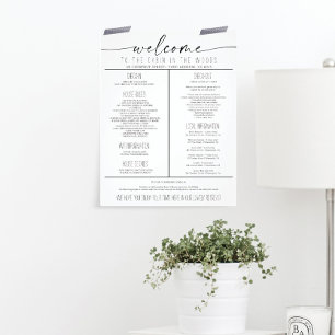 Vacation Rental Welcome Guide House Rules Flyer