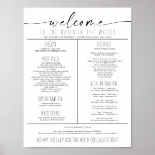 Vacation Rental Welcome Guide House Rules Poster