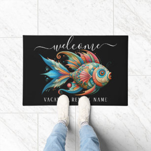 VACATION RENTAL WELCOME MAT - PAINTED FISH