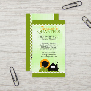 Vacation Retreat Bed and Breakfast Business Cards