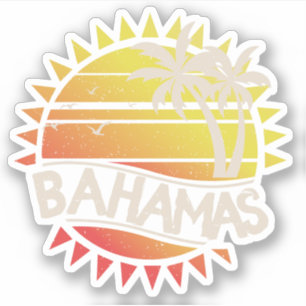 Vacation Retro Bahamas Sticker Vintage Cruise