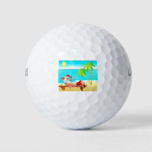 vacation santa claus golf balls