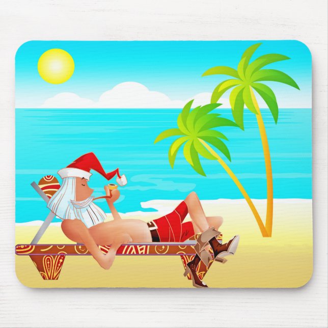 vacation santa claus mouse mat (Front)
