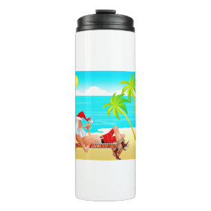vacation santa claus thermal tumbler