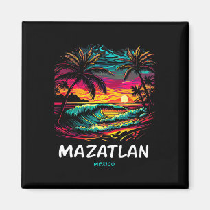 Vacation Souvenir Palm Tree Mazatlan Magnet