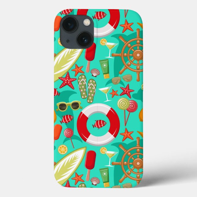 vacation summer beach pattern    Case-Mate iPhone case (Back)