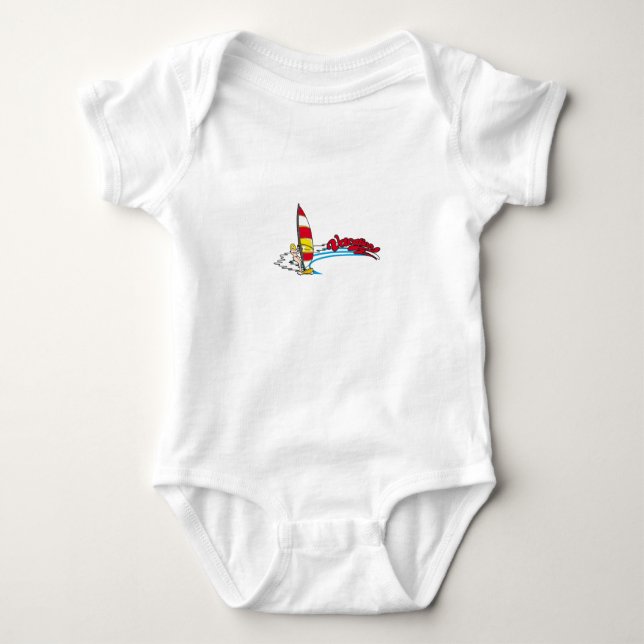 vacation surfing baby bodysuit (Front)