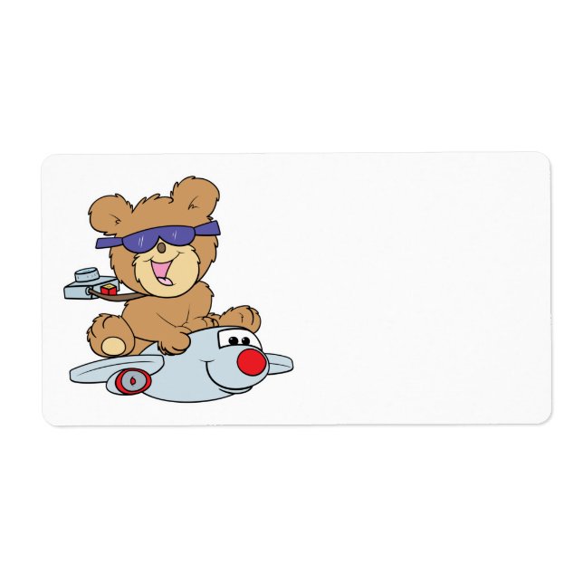 vacation teddy bear in plane (Front)