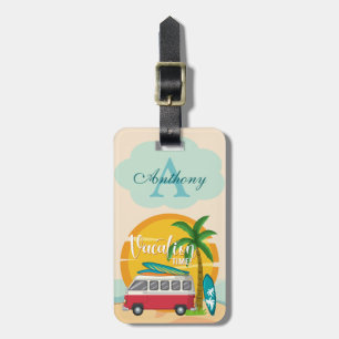 Vacation Time Summer Beach Themed Personalised Luggage Tag