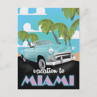 Vacation to Miami Travel poster Postcard