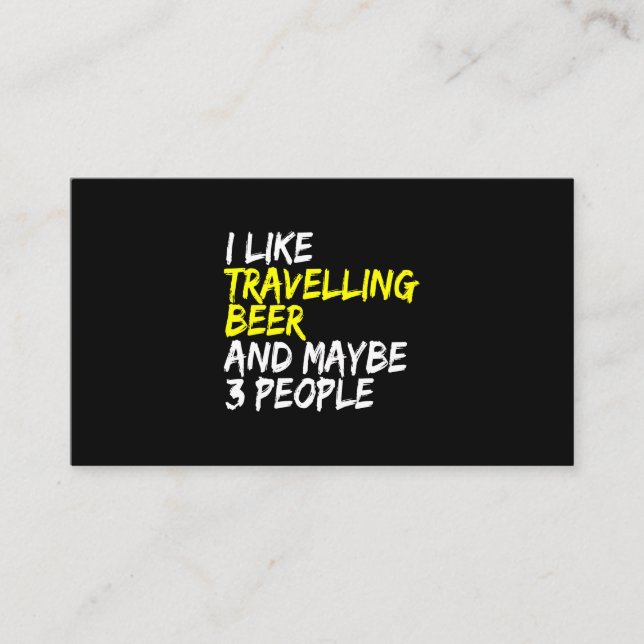 Vacation Travel I like Beer Travelling Beer Drinke Business Card (Front)