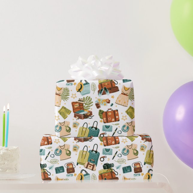 Vacation Travel Wrapping Paper (Party Gifts)