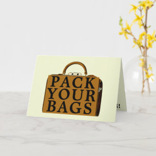 Vacation Trip Announcement Vintage Trunk Template