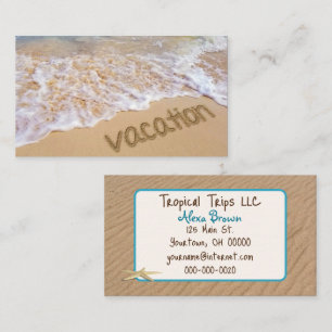 Vacation Tropical Bahamas Beach  Business Card