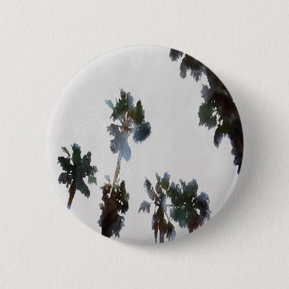 Vacation Tropical Palms Artistic Watercolor  6 Cm Round Badge