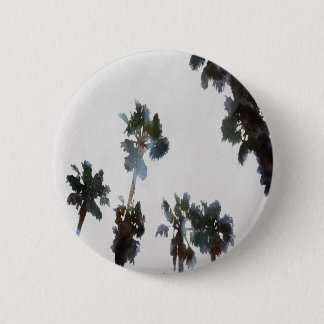 Vacation Tropical Palms Artistic Watercolor 6 Cm Round Badge