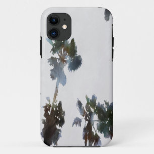 Vacation Tropical Palms Artistic Watercolor iPhone 11 Case