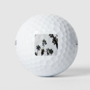 Vacation Tropical Palms Artistic Watercolor Golf Balls