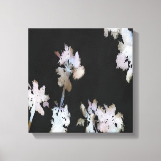 Vacation Tropical Palms Artistic Watercolor Silhou Canvas Print