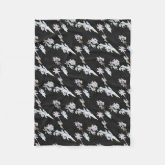Vacation Tropical Palms Artistic Watercolor Silhou Fleece Blanket