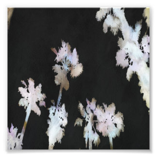 Vacation Tropical Palms Artistic Watercolor Silhou Photo Print