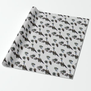 Vacation Tropical Palms Artistic Watercolor  Wrapping Paper