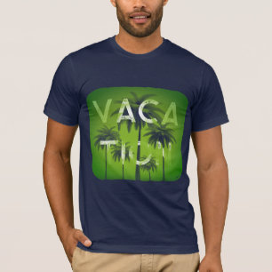 Vacation Typography Graphic Green White T-Shirt