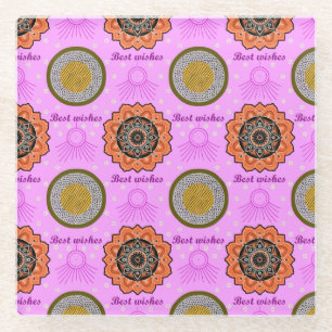vacation vibes glass coaster