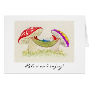 Vacationing Gnome card