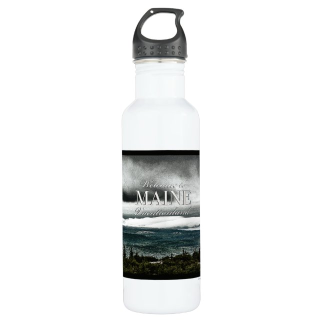Vacationland, Maine 710 Ml Water Bottle (Front)