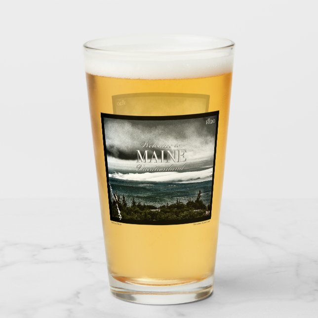 Vacationland, Maine Glass (Back Filled)