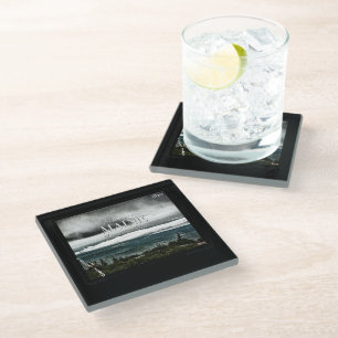Vacationland, Maine Glass Coaster