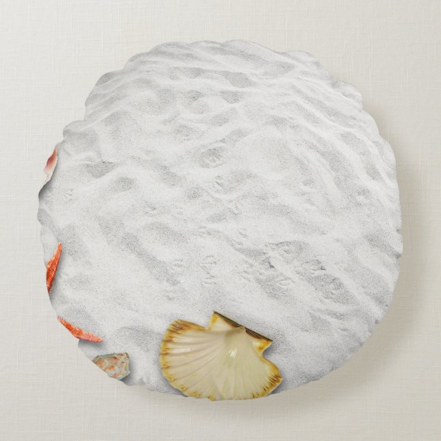 Vacations beach summer sun round cushion (Front)