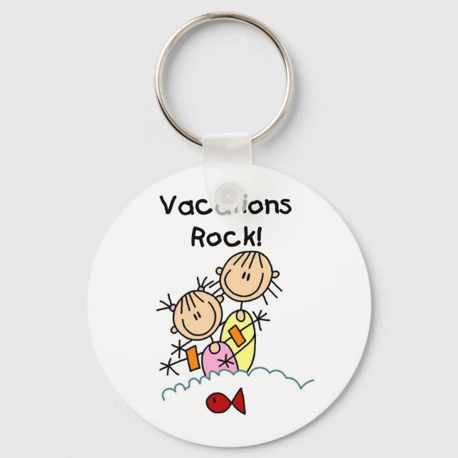 Vacations Rock T-shirts and gifts Key Ring (Front)
