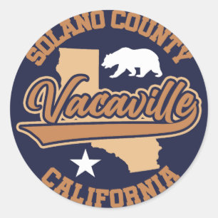 Vacaville,California Classic Round Sticker