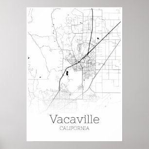 Vacaville Map - California - City Map Poster