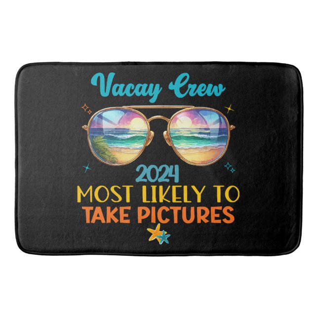Vacay crew 2024 bath mat (Front)