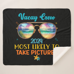 Vacay crew 2024 sherpa blanket