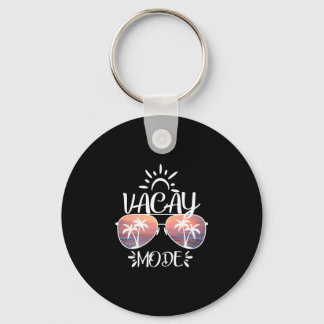 Vacay mode a cute holiday in summer sunset key ring
