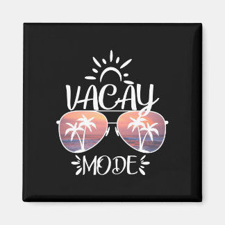 Vacay mode a cute holiday in summer sunset magnet