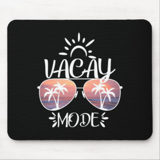 Vacay mode a cute holiday in summer sunset mouse mat