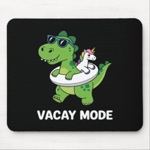 Vacay Mode Cute Dinosaur Family Vacation Mouse Mat