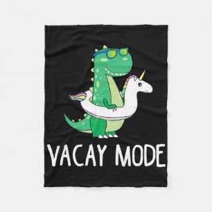 Vacay Mode Cute Dinosaur T Shirt Funny Family Vaca Fleece Blanket