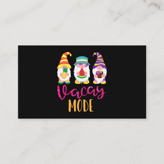 Vacay Mode Cute Summer Gnomes Funny Gifts for Wome Business Card (Front)