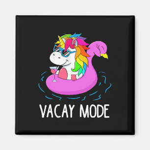 Vacay Mode Cute Unicorn Funny Family Vacation Gift Magnet