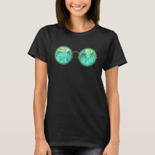 Vacay Mode Exotic Flowers Summer Tropical Sunglass T-Shirt