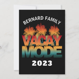 VACAY MODE FAMILY VACATION INVITATION
