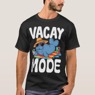 Vacay Mode Funny Manatee Graphic, Group Matching C T-Shirt