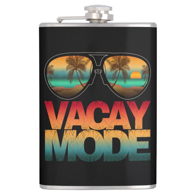 Vacay Mode Hip Flask (Front)